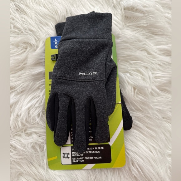 NWT Head Men's Black and Gray Gloves - Picture 1 of 4